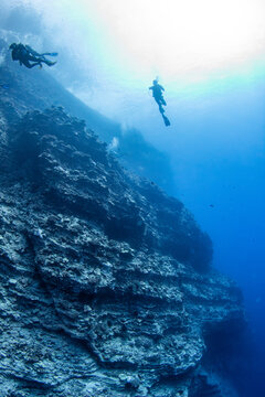 Diver at Molokini crater, Maui, Hawaii