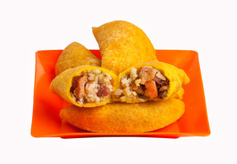 Delicious and traditional Colombian empanadas - Text space