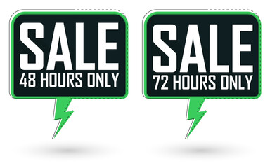 Sale banners design template, countdown discount tags, great promotion, vector illustration