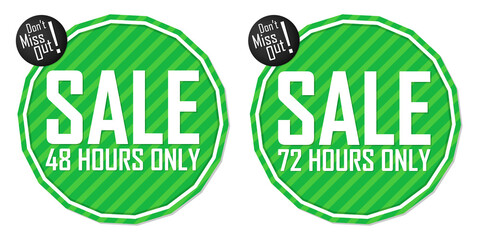 Sale banners design template, countdown discount tags, great promotion, vector illustration