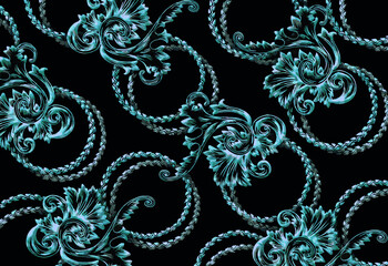 oil painted floral pattern