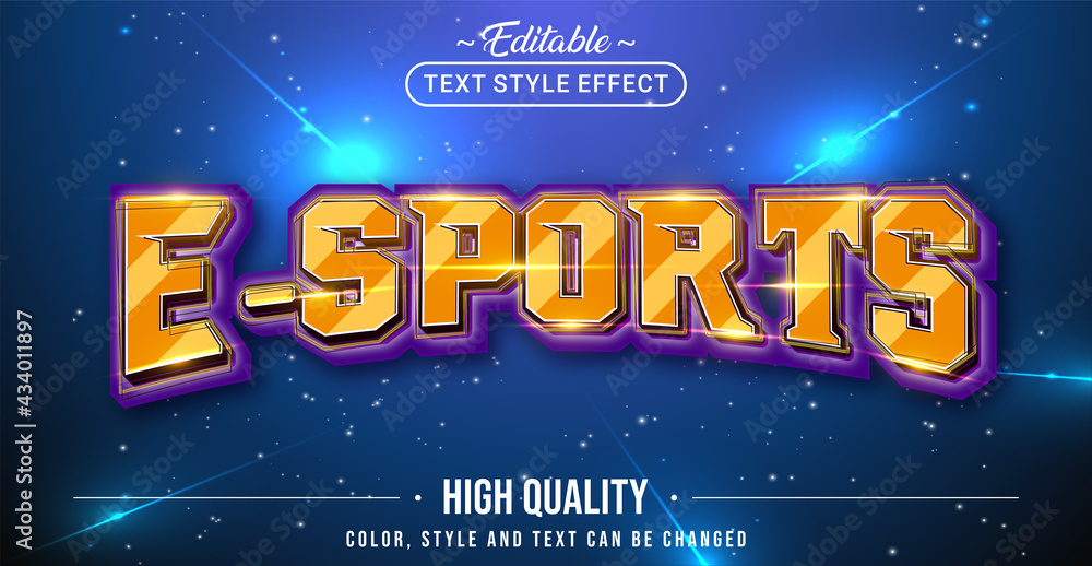 Poster Editable text style effect - E-sports text style theme.