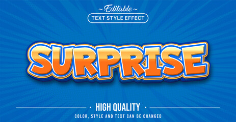 Editable text style effect - Surprise text style theme.