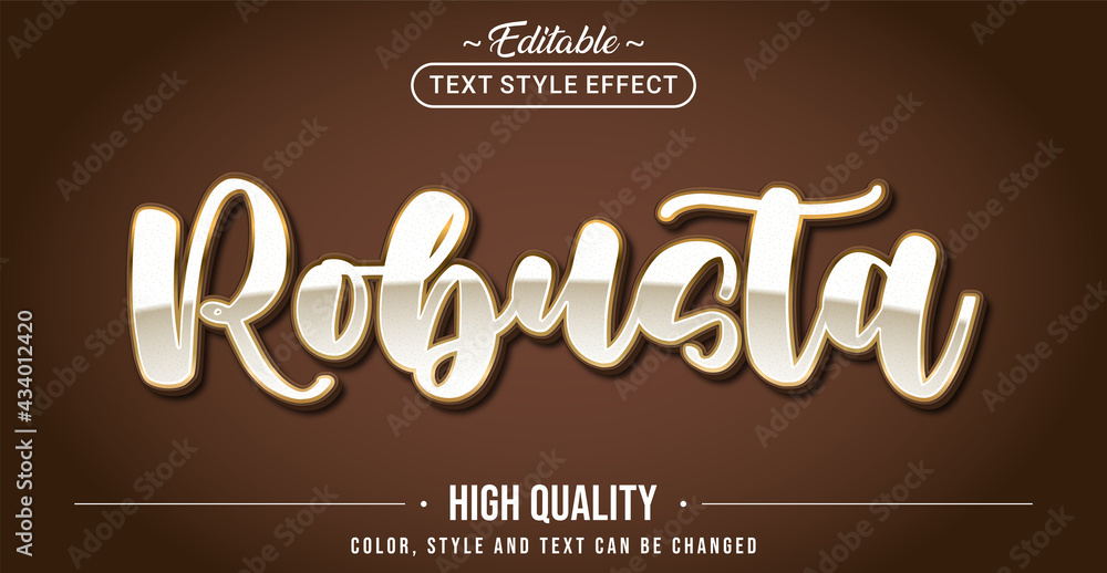 Poster Editable text style effect - Robusta text style theme.