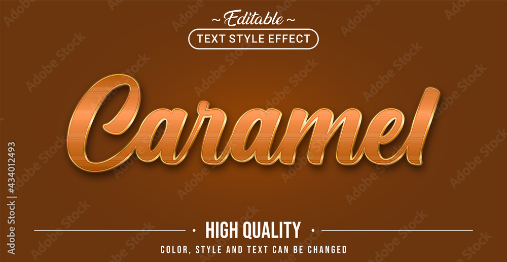 Aufkleber Editable text style effect - Caramel text style theme.