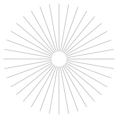 Naklejka premium Radial, circular lines, spokes. Radiating lines, stripes. Concentric burst, blast effect vector illustration