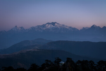 First light on Mt. Kanchenjunga, Sandakphu, West Bengal, India