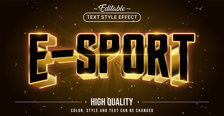 Editable text style effect - E-sports text style theme. © Rtn_Studio