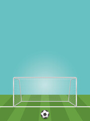 サッカーボールとゴールのイメージイラスト ベクター画像 Wall Mural Kintomo サッカーボールとゴールのイメージイラスト ベクター画像 Wall Mural Kintomo