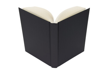 Open book black on white with clipping path