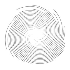 Spiralling swirl, twirl, whirl design element