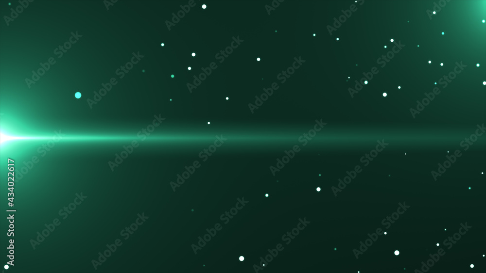 Canvas Prints flowing green particles space background