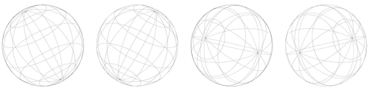 Sphere, Orb, Ball With Wireframe, Grid, Mesh Surface