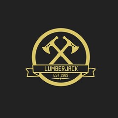 Illustration Vector Graphic of Lumberjack Logo Perfect for Your Business Apparel Design,Company Identity etc