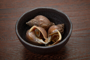 北海道産えぞばい貝の煮付け