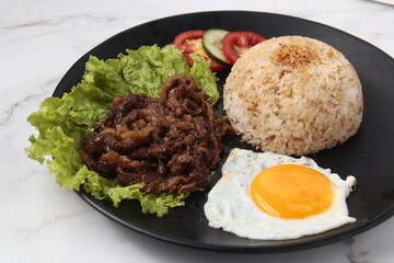 Freshly cooked Filipino food called Tapsilog