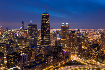 Fototapeta na wymiar Chicago night sky