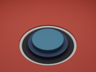 3D rendering. Circle product stand. Geometric podium