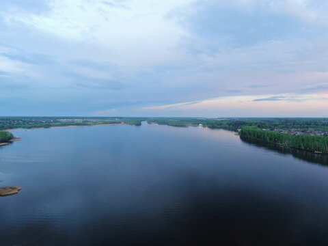 clouds over the lake