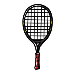 Simple and realistic tennis racket illustration