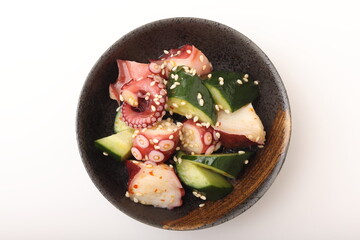 たこときゅうりのキムチ和え