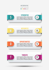 swot analysis business or marketing  infographic template.