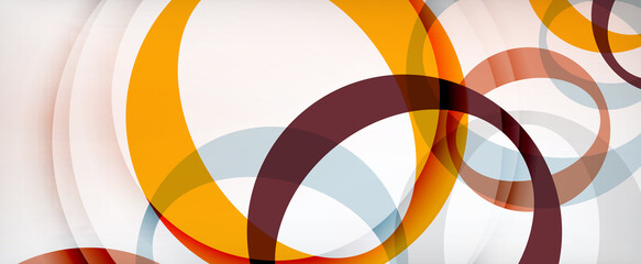 Ring geometric shapes, o letter repetition wallpaper. Abstract background for business or technology presentations, internet posters or web brochure covers