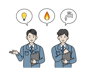 酪農家 男性と子牛のイラスト Wall Mural Wallpaper Murals Senryu