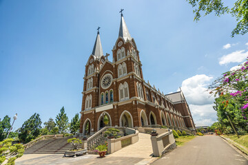 Church of the Holy Mother (another name is Thanh Mau church) in Bao Loc Town, Lam Dong, Vietnam.