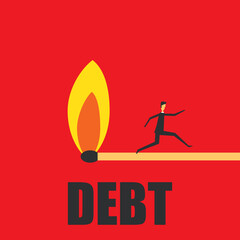 Debt Financial freedom Business concept