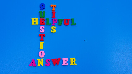 a word that contain hepful, question, tips, answer