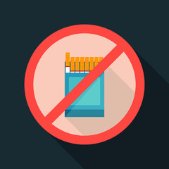 No smoking. flat icon. May 31st World No Tobacco Day. No Smoking Day Awareness.
