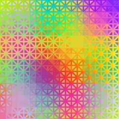 Abstract colorful triangular geometric shapes background, vector illustration. No transparency, no gradient.