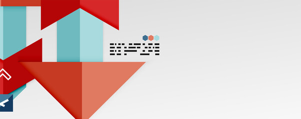 Shiny color triangles and geometric shapes vector abstract background