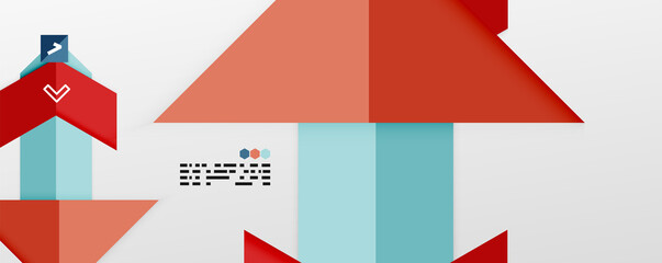 Shiny color triangles and geometric shapes vector abstract background