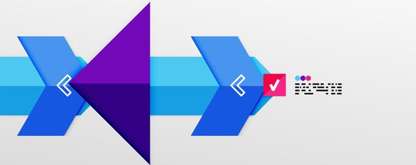 Shiny color triangles and geometric shapes vector abstract background