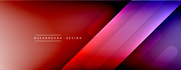 Dynamic lines abstract background. 3D shadow effects and fluid gradients. Modern overlapping forms