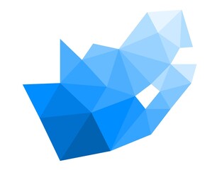 Polygonal South Africa vector world map on white background.