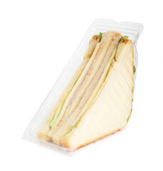 Sandwiches in clear plastic package
