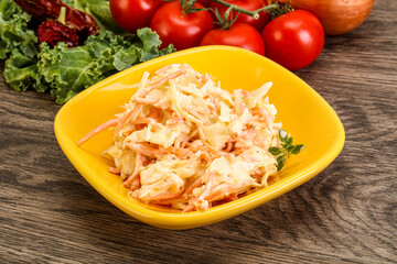 Vegetarian Cole slaw salad with cabbage