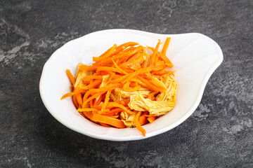 Korean soy asparagus with carrot