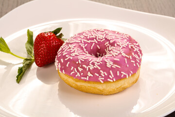 Glaze cundy donut with chocolate