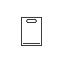 Shopping bag line icon