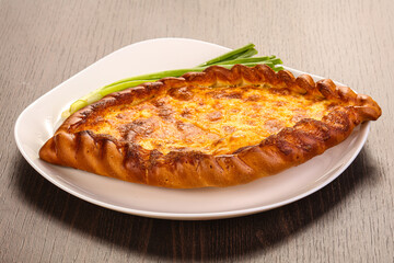 Georgian traditional cuisine – Khachapuri with cheese