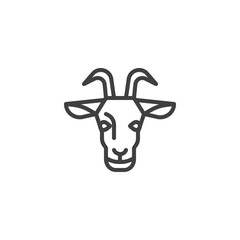 Goat head line icon