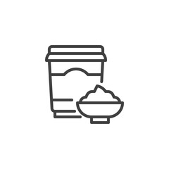 Sour cream line icon
