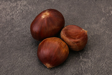 Organic natural sweet Chestnut heap