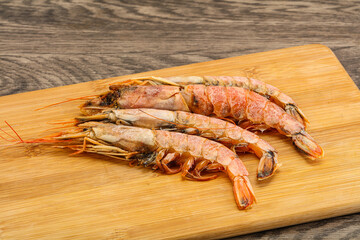 Tasty big Langoustine over the board