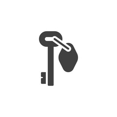 Vintage key vector icon