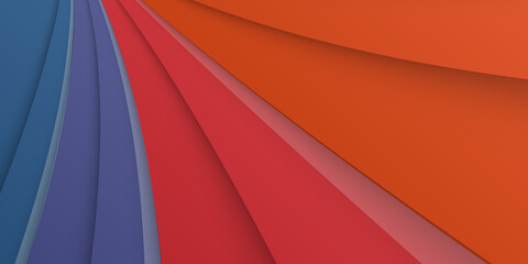 Obraz na płótnie Canvas Modern vibrant color abstract background with red yellow purple orange and blue gradient. Minimal geometric background. Dynamic shapes composition.